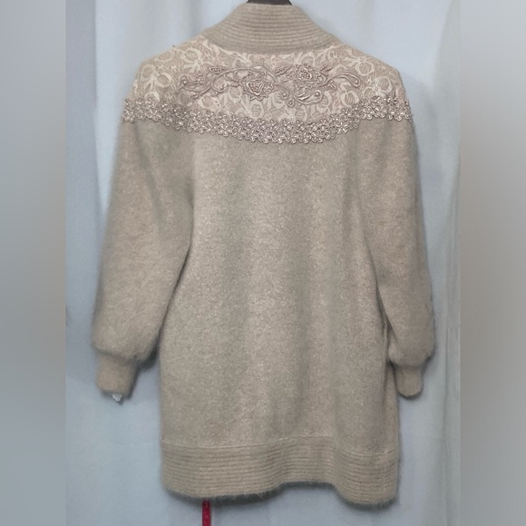 BELLDINI Angor & Rabbit Hair Long Cardigan M Beige NWOT - Picture 13 of 13
